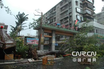 臺風“黑格比”登陸茂名電白縣，當地積極開展防御應對